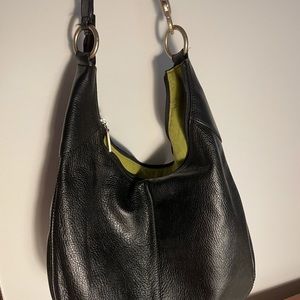 Black leather Hobo International bag